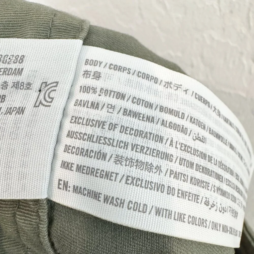 Abercrombie Relaxed Cargo Pants Wide Leg Baggy Grunge High Rise Olive Green 25 - Picture 8 of 11